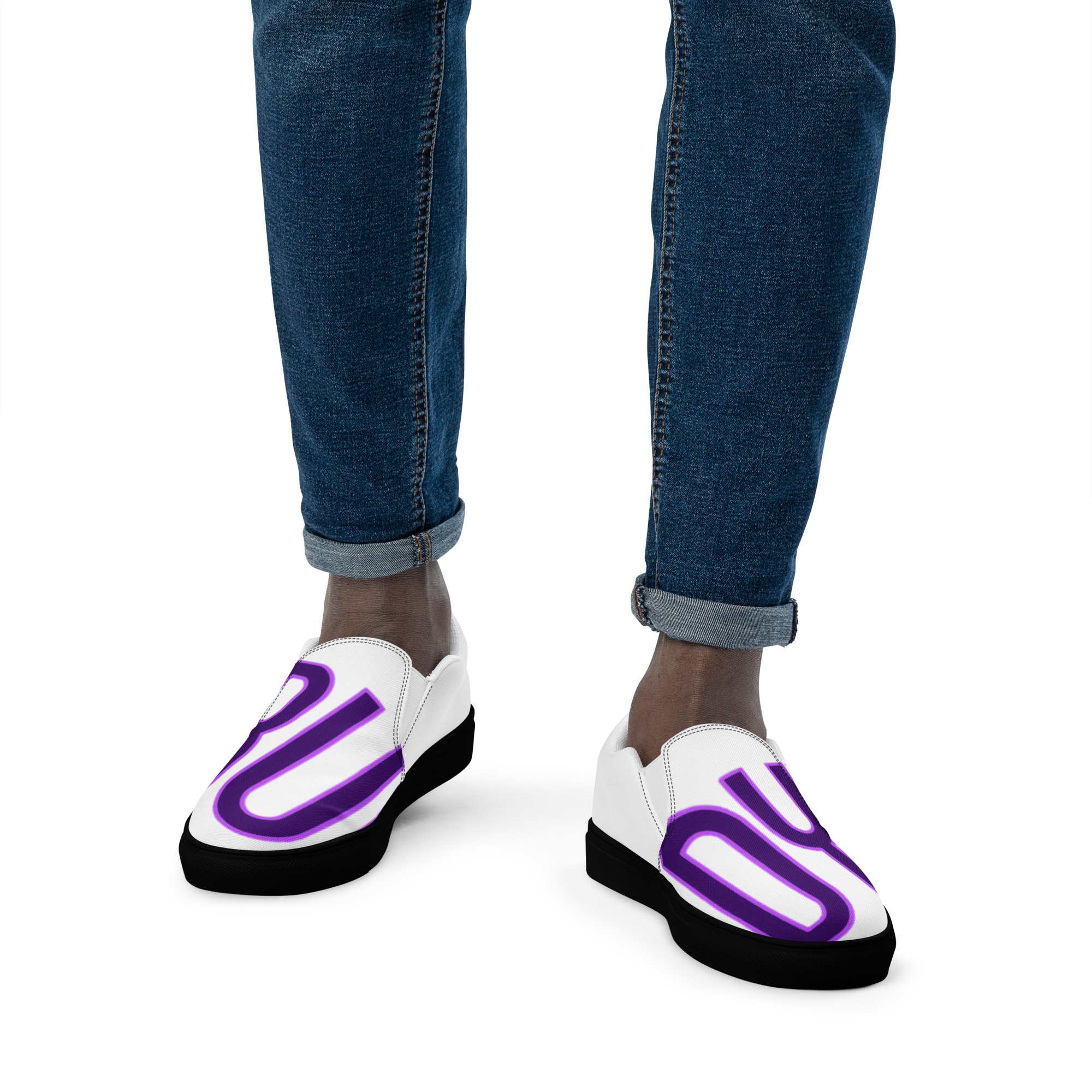 RudyFerraz - Men’s Slip-on-Black-Beach canvas shoes