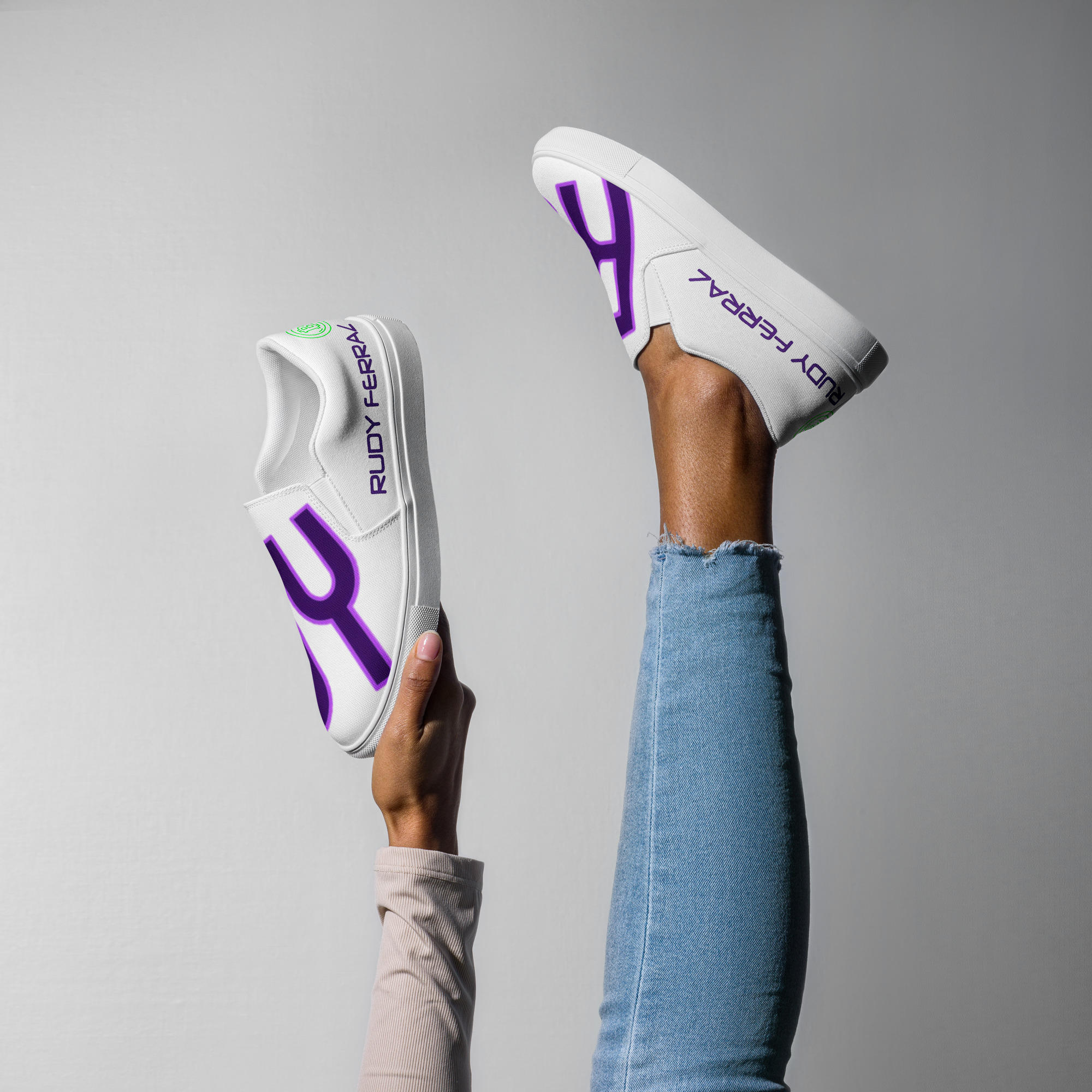 RudyFerraz - Women’s Slip-on-Black-Beach canvas shoes - Image 2